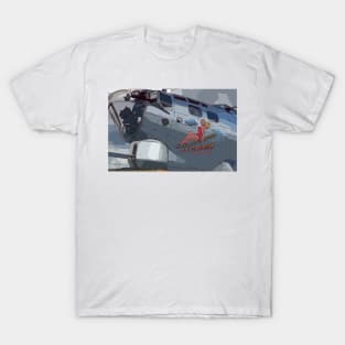 World War II Bomber with Nose Art T-Shirt